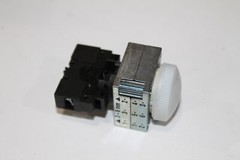 Siemens 3SB36 40-6BA60, Pilot Light with Lampholder 120V, White Lens
