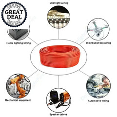 Silicone Solar Panel Electrical Cable Wire Heat Resistant for Car Auto Battery
