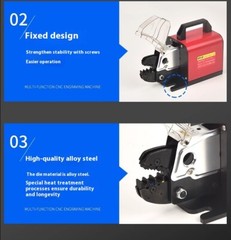 Pneumatic Cable Tubular Connector Four Side Terminal Crimping Machine