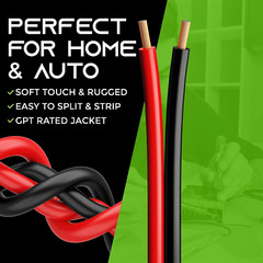GearIT 18 Gauge Wire (500ft – Black/Red) GPT Automotive Primary BlackRed
