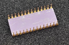 Vintage Z80 CTC Gold MOSTEK Purple Ceramic IC MK3882P NOS