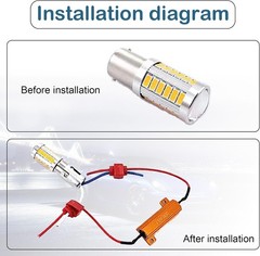 50W 6 Ohm Load Resistor Pair in Aluminum Case, Fix LED Bulb Hyper Flash Turn Sig