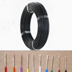 Black 200°C High temp PTFE Silver Plated Copper Wire Earphone Cable 9-30AWG