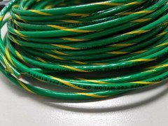 12 AWG GREEN W/YELLOW THHN THWN STRANDED COPPER WIRE 50 FEET GROUND