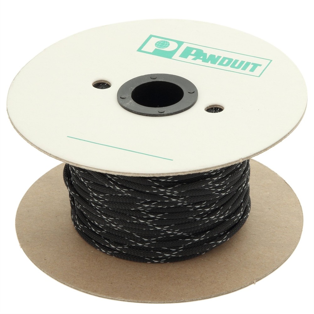 Braided sleeve for cable sheathing, net tube, flame-retardant type, black