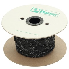 Braided sleeve for cable sheathing, net tube, flame-retardant type, black