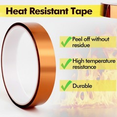 Polyimide Heat Resistant Tape 10/20/25/30mm x 98FT High Temp Sublimation Thermal