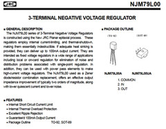 QTY (1000) NJM79L05UA JRC SOT-89 SMD 5V 100mA NEGATIVE VOLTAGE REGULATORS 79L05