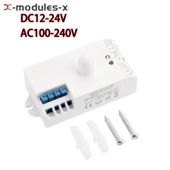 DC12-24V AC110-240V 5.8GHz Microwave Radar Sensor Body Motion HF Detector Switch