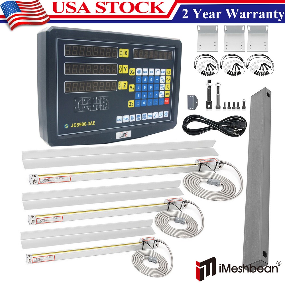 Linear Scale Digital Readout 2/3 Axis DRO Display Kit for Bridgeport Mill Lathe
