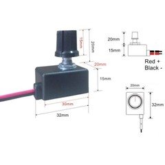 2Pcs DC 0/1-10V LED PWM Dimmer Knob Controller Rotary Mini Switch for LED Lights
