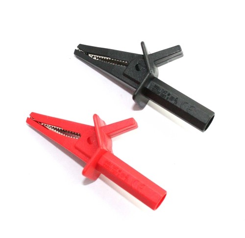 AnaTek, Pair of Blue ESR/Low Ohm Heavy Duty Croc Clips, UL/CSA, 600 Volts,