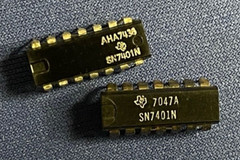 SN7401N TI 7401N 14-PIN DIP VINTAGE 1970/74 VERY COLLECTIBLE! ONLY 2 LEFT QTY-1