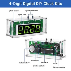 4-Digit Digital Alarm Clock DIY Kits Soldering Practice for Students Electronic