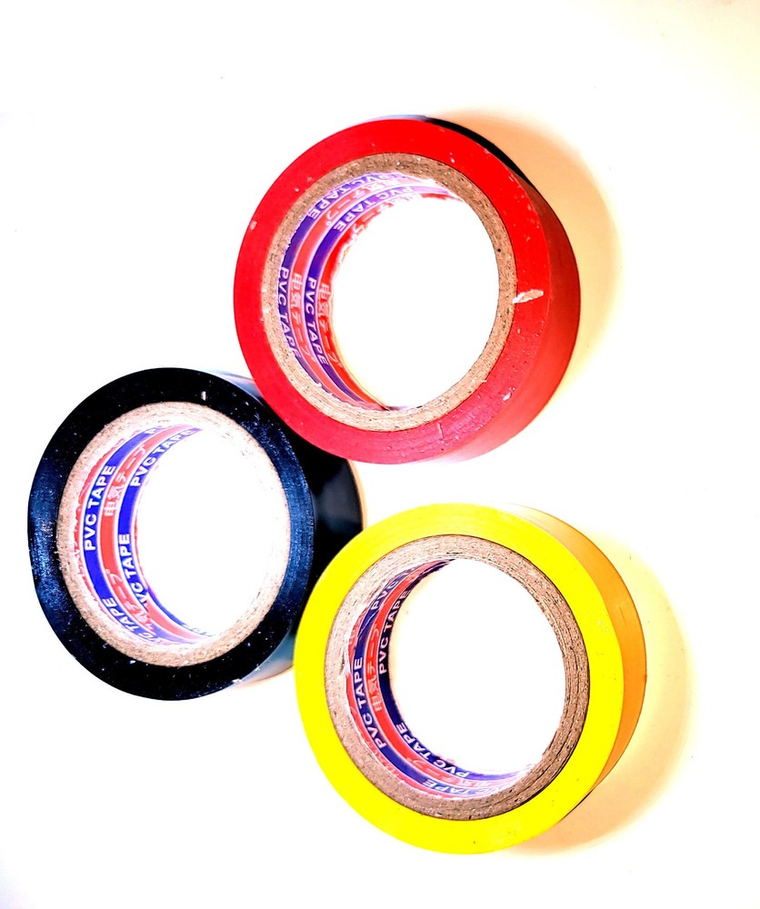 Electrical Tape, Flame Retardant, 16mm wide x 6M, 1 each Red, Black, Yellow