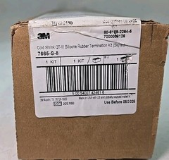 3m 7665-S-8 Cold Shrink Qt-lll Silicone Rubber Termination Kit (Skirted)