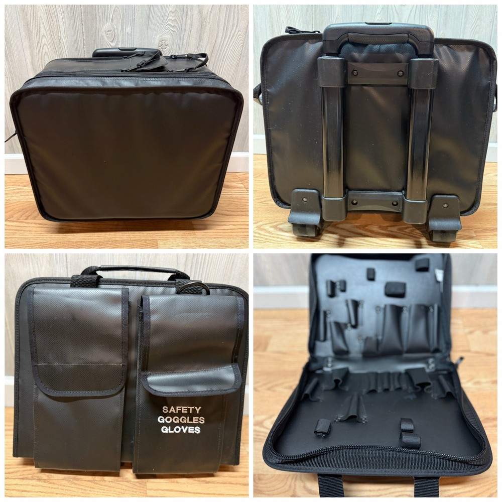 PLATT LUGGAGE ZIPPER TOOL CASE BOX Wheels Rolling 3 Set/ 1 Small Case Inside