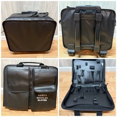 PLATT LUGGAGE ZIPPER TOOL CASE BOX Wheels Rolling 3 Set/ 1 Small Case Inside