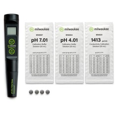 Milwaukee MW803 MAX Waterproof Low Range 4-in-1 pH / EC / TDS/Temp Tester,