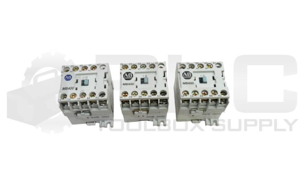 LOT OF 3 ALLEN BRADLEY 700DC-MB400* /A CONTROL RELAY 300VAC 10A