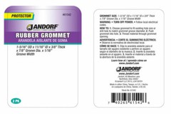 Jandorf RUBBER GROMMET 2pk 1-5/16″ Dia 3/8″ Depth Cover Hole Protect Cable 61542