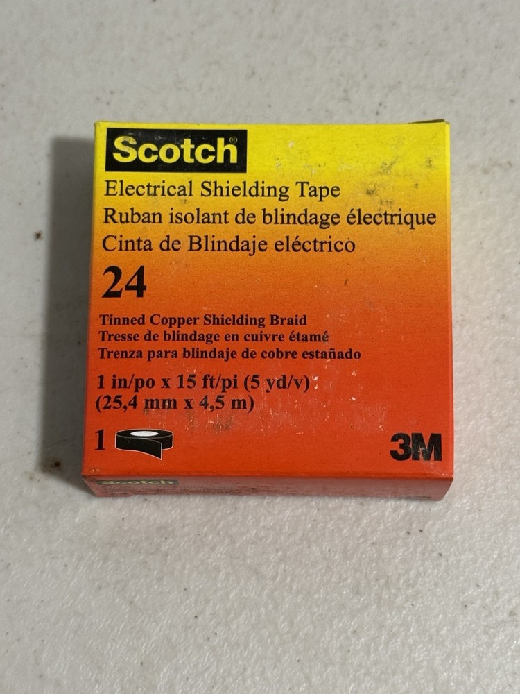 Scotch 24-1X15FT, 1″ x 15′ Roll, Non-Adhesive, Electrical Shielding Tape, 1 pc