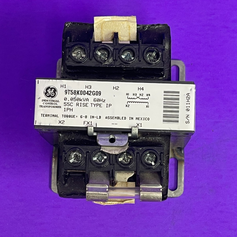 GE 9T58K0042G09 Transformer 0.050 kVA Pri: 220-240V or 440-480V Sec: 110-120V