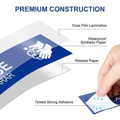 Wash Rinse Sanitize Sink Labels, 5 Pack 3 Compartment Sink Signs, Waterproof …