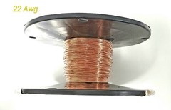 22 AWG Gauge Bare Copper Wire Buss Wire 100′ Length 0.027″ Natural