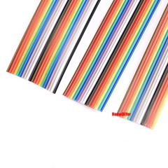 Coloured Dupont Wire Flat Flexible Rainbow Ribbon PCB Cable 1.27mm Pitch 10P-40P