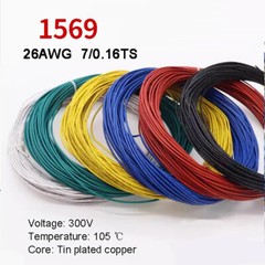 26AWG Stranded Tinned Copper Insulated Cable Wire Flexible Hookup Cable 300V