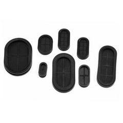 Oval Rubber Grommet Blanking Hole Plug Double-sided Sealing for Protecting Cable