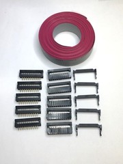 Flat Cable 20 Pin Wires IDC Ribbon 6 Ft. 25mm 5 sets connectors male to cable