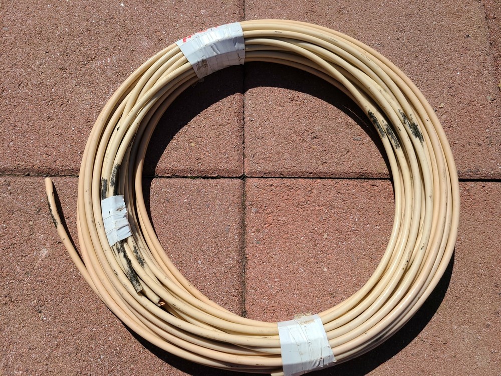 💥#6 AWG Copper THHN THWN-2 Building Wire 600V ( 33 feet) WHITE used