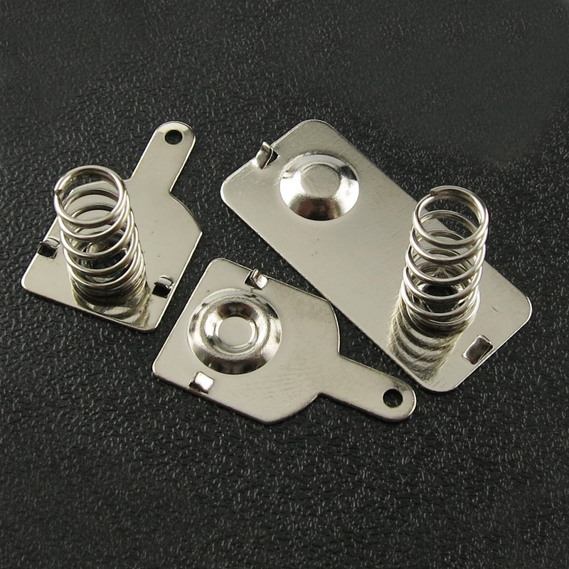 Metal Battery Holder Spring Solder Tab Set for AA Positive Negative Contact