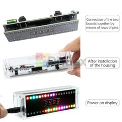 DIY Digital Clock Kit Voice Control Music Spectrum Display LED DIY Soldering Kit