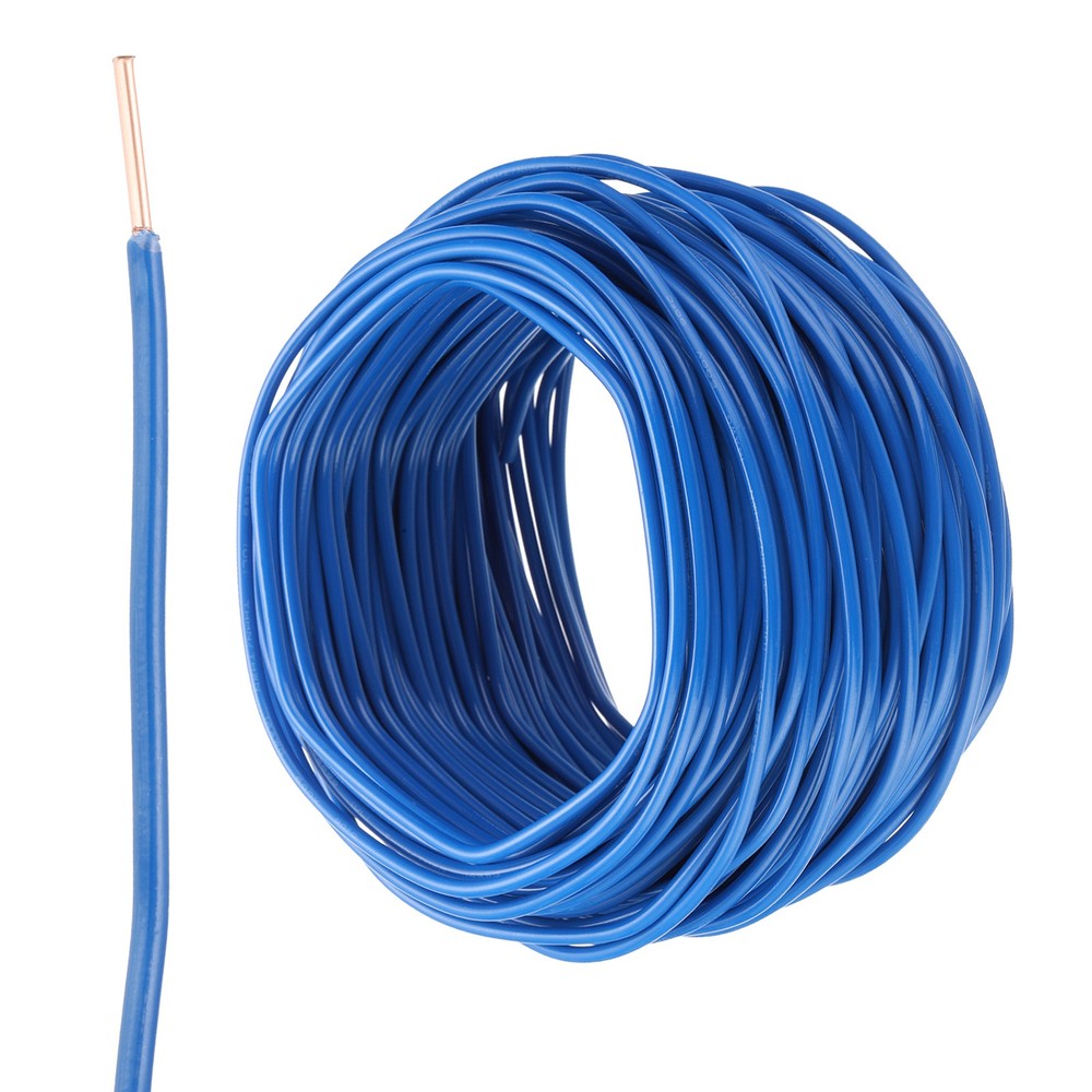 75 Feet Electrical Wire Insulated Solid Copper 14 AWG THHN Wire UL listed,Blue