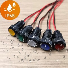 5pcs LED Plastic Indicator Indicator Light AC DC 12V 24V Mounting Hole Size