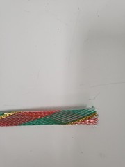 25 FT 1/2″ HOLIDAY GREEN RED GOLD STRIPE PET EXPANDO SLEEVING BRAID