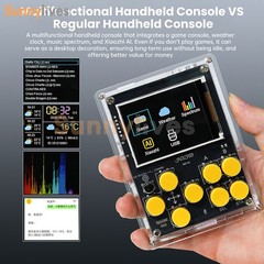 DIY Game Console Kit LCD Multifunctional Weather Clock AI Voice Dialogue Gift