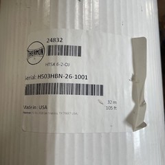 NEW Thermon HTSX 6-2-oj Heating Cable 240volt 6 Watts Per Ft