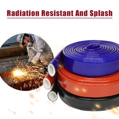 Silicone/Fiberglass Fire Sleeving Red/Black/Blue High Temp Insulation Sleeve
