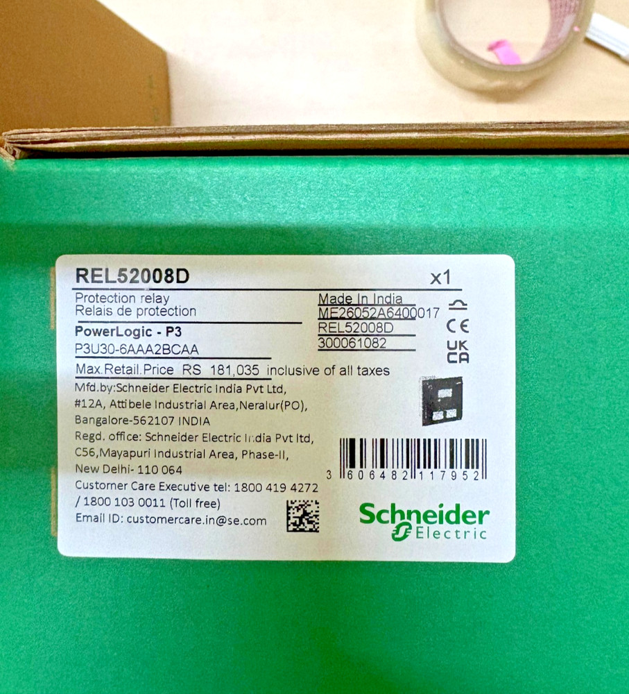3PCS-Schneider P3U30-6AAA2BCAA universal protection relay, Power Logic P3U30-NEW