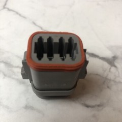 10x DT06-08SA-E008 Deutsch DT 8-Pin Plug Connector Kit Gray A-Key Shrink Boot
