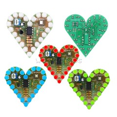 DIY Heart Shape Breathing Lamp Kit Love Shape Electronic Kit DC 4V-6V LED Module