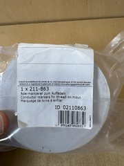 WAGO 211-863 Conductor Markers / 10 x 17 mm; white – Thread Mount, Smart Print