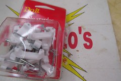 Do It 3/4″ Cable Staples, for securing non metallic cable, white, pkg of 15