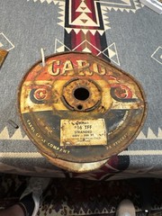 Vintage Carol Cable Co Metal Wire Spool Pawtucket RI #16 TFF