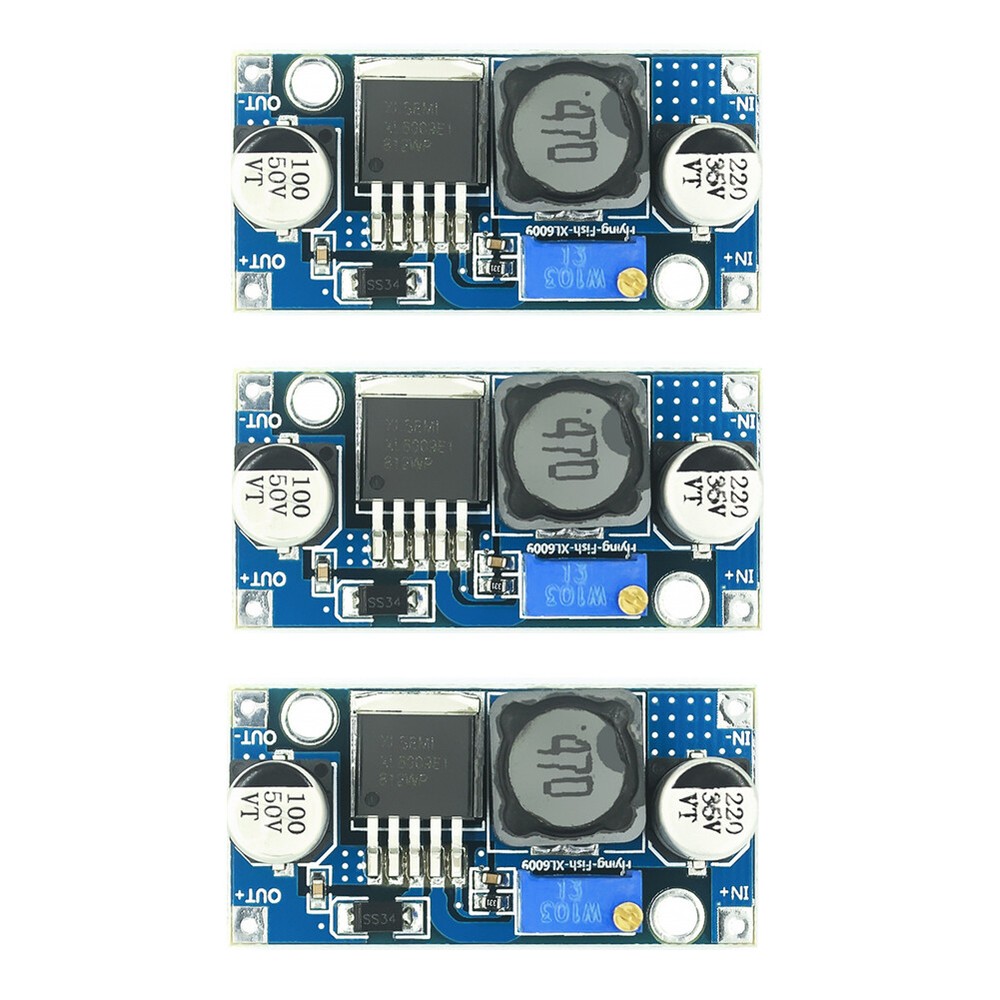 3PCS XL6009 DC-DC Booster Power Supply Module 4A 5V~35V Step-up Power Module