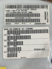 SOMC1601-472G 4.7KOhm 2% 16 PIN SMD BUSSED RESISTOR NETWORK DALE (LOT OF 100)